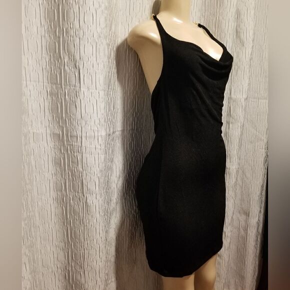 Sexy black dress with gold chain strap - Picture 14 of 15